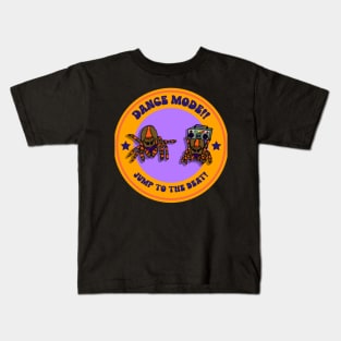 “Dance Mode! Jump To The Beat!” Dancing Jumping Spiders Kids T-Shirt